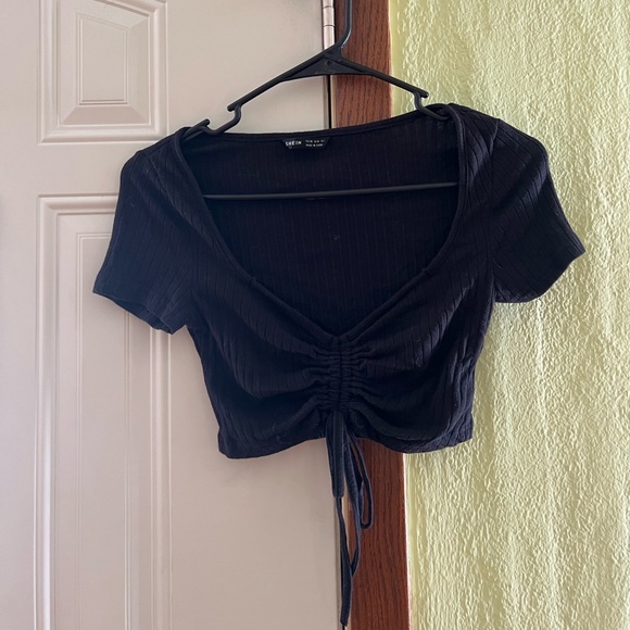 shein string cropped short sleeve - Picture 1 of 2